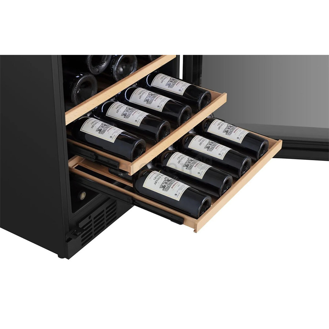 Hisense, 46 buteliai, aukštis 82 cm, juodas - Vyno šaldytuvas