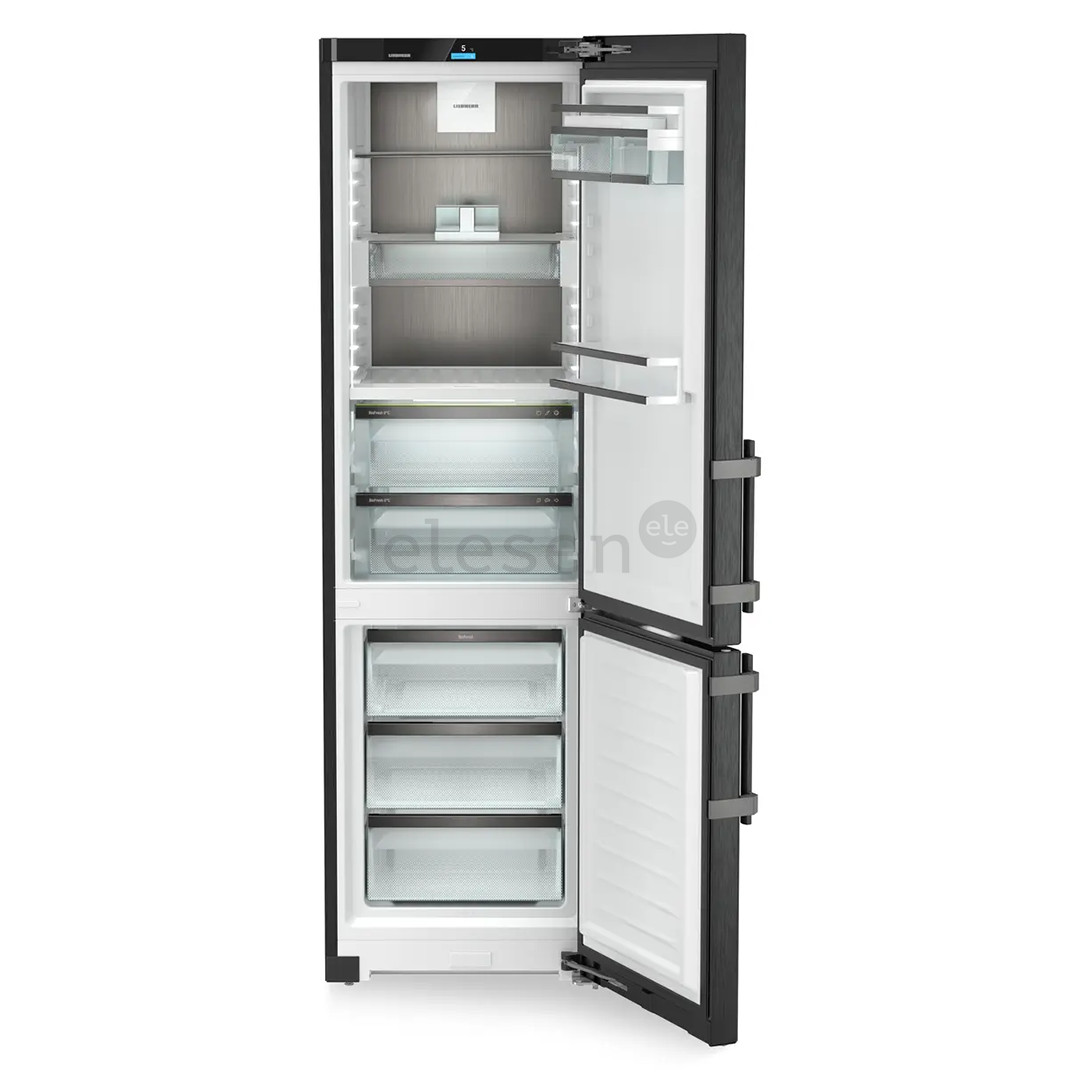 Liebherr, NoFrost, 362 l, aukštis 202 cm, juodo nerūdijančio plieno - Šaldytuvas