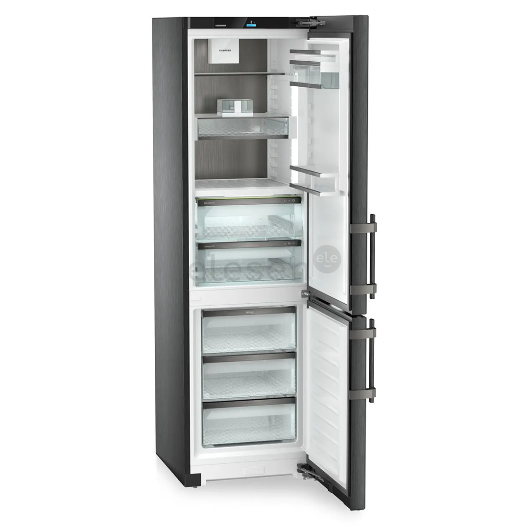 Liebherr, NoFrost, 362 l, aukštis 202 cm, juodo nerūdijančio plieno - Šaldytuvas