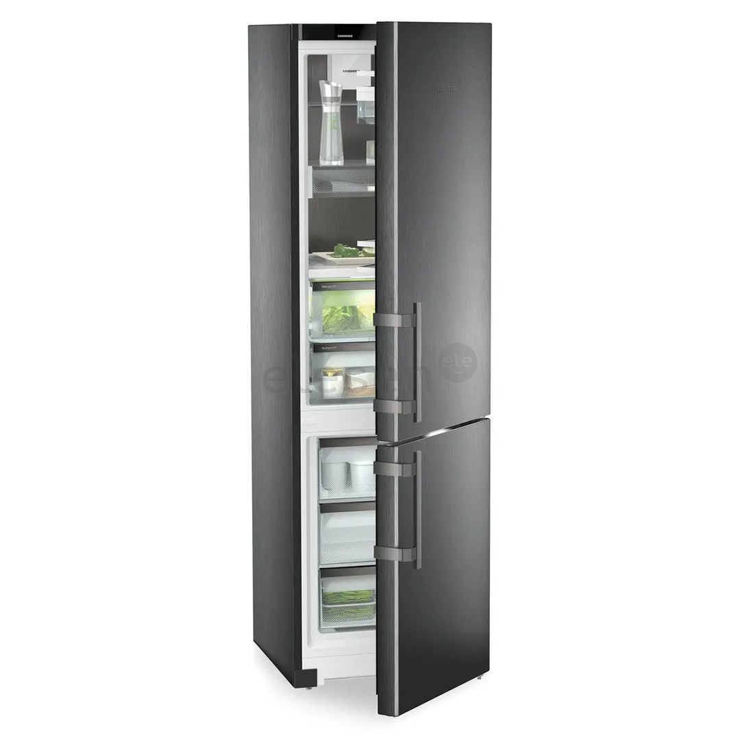 Liebherr, NoFrost, 362 l, aukštis 202 cm, juodo nerūdijančio plieno - Šaldytuvas