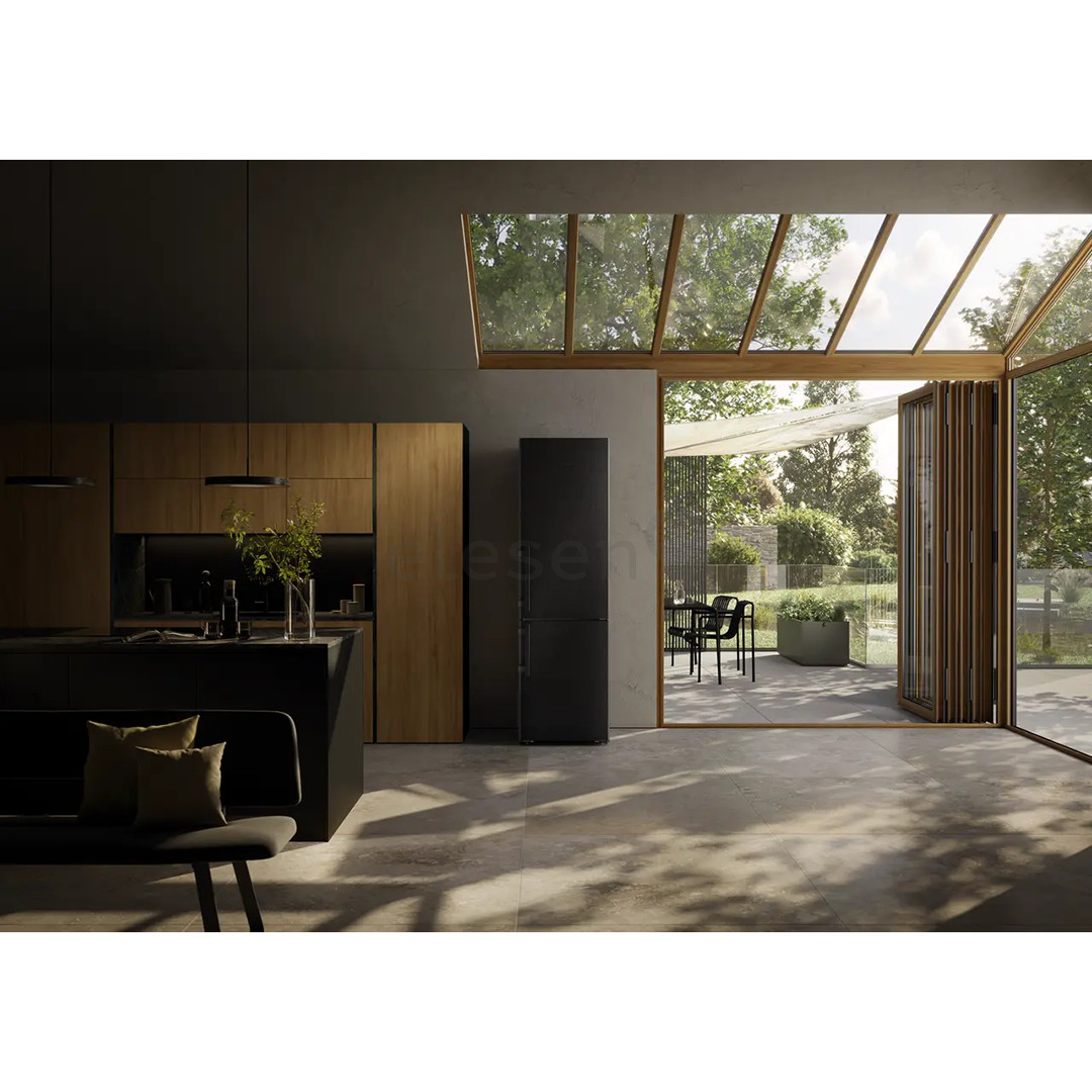 Liebherr, NoFrost, 362 l, aukštis 202 cm, juodo nerūdijančio plieno - Šaldytuvas