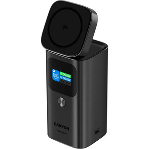 Canyon OnPower 150, 15 000 mAh, USB-A, USB-C, Qi2, tamsiai pilka - Išorinė baterija CNS-CPB150DG