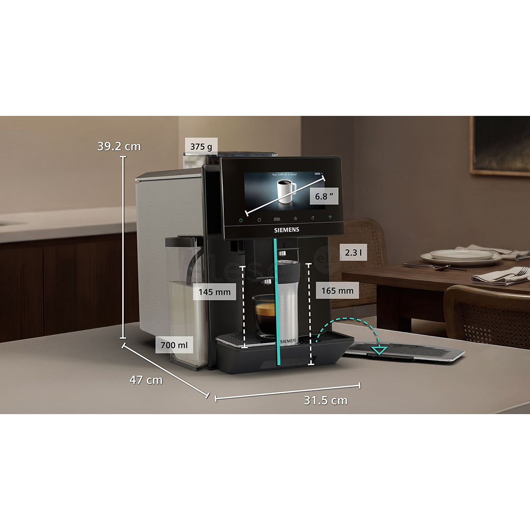 Siemens EQ900 iAroma, juodas - Kavos aparatas