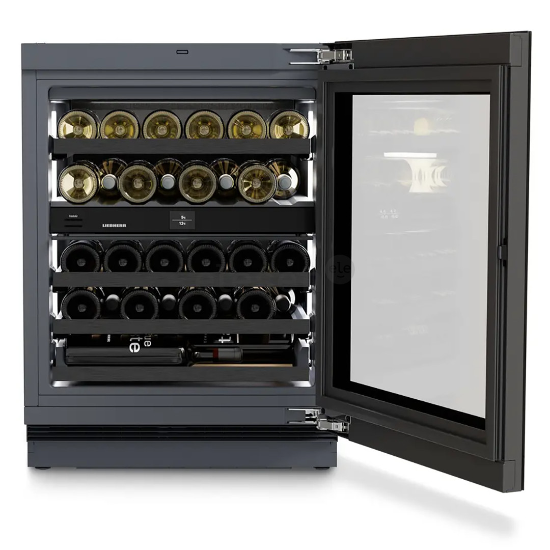 Liebherr Vinidor Selection, 32 buteliai, aukštis 82 cm, juodas - Įmontuojamas vyno šaldytuvas