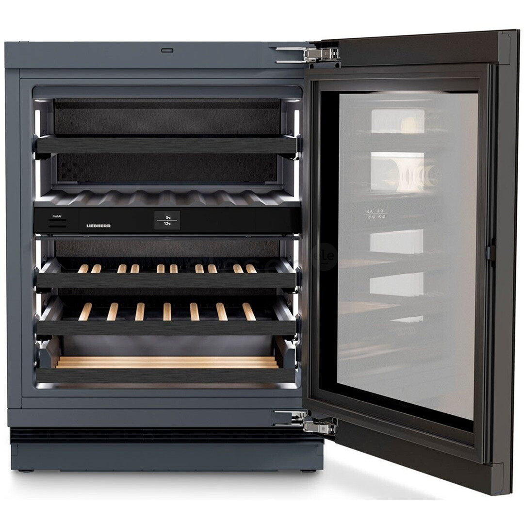 Liebherr Vinidor Selection, 32 buteliai, aukštis 82 cm, juodas - Įmontuojamas vyno šaldytuvas