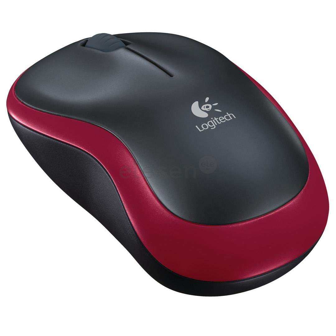 Logitech M185, raudona - Belaidė pelė