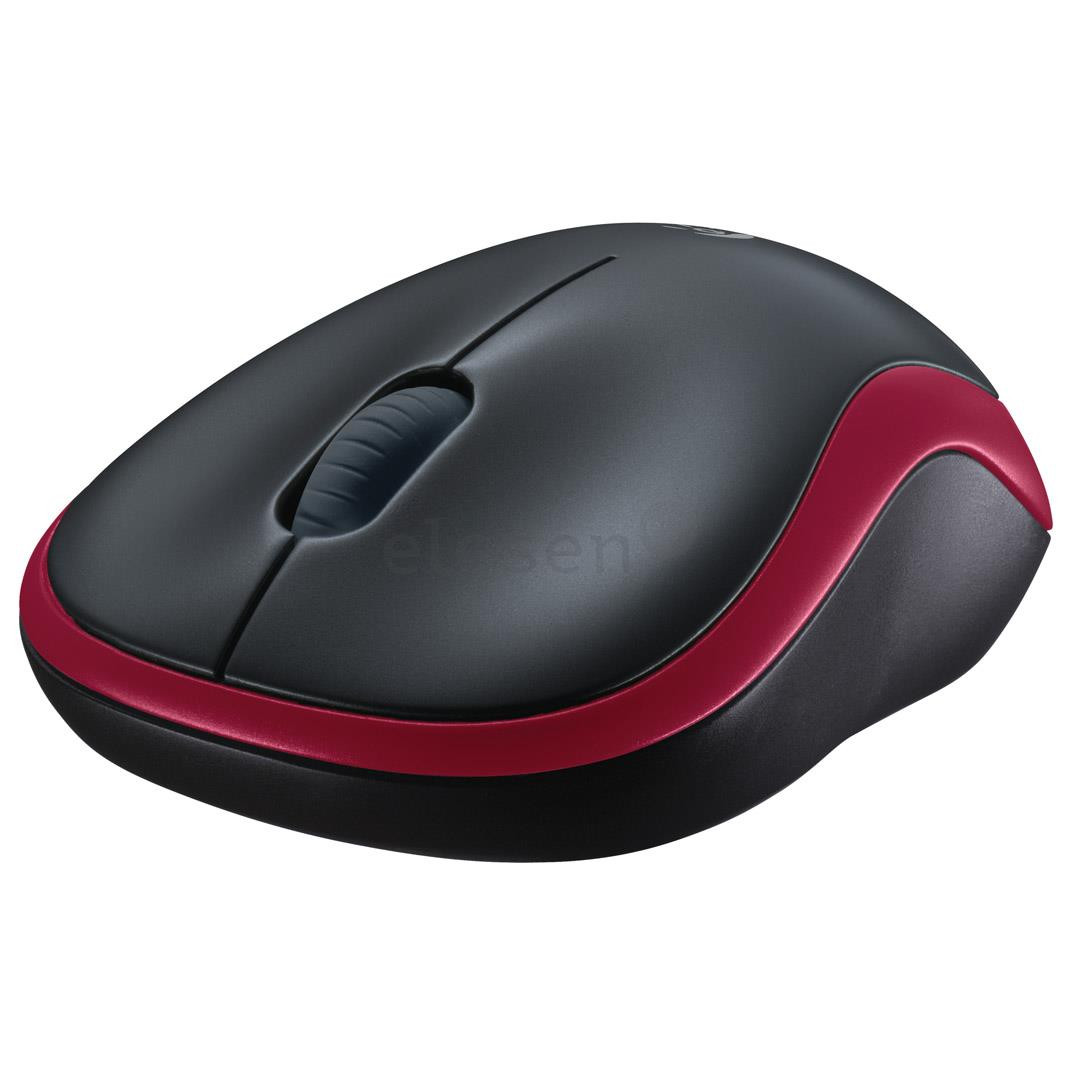 Logitech M185, raudona - Belaidė pelė