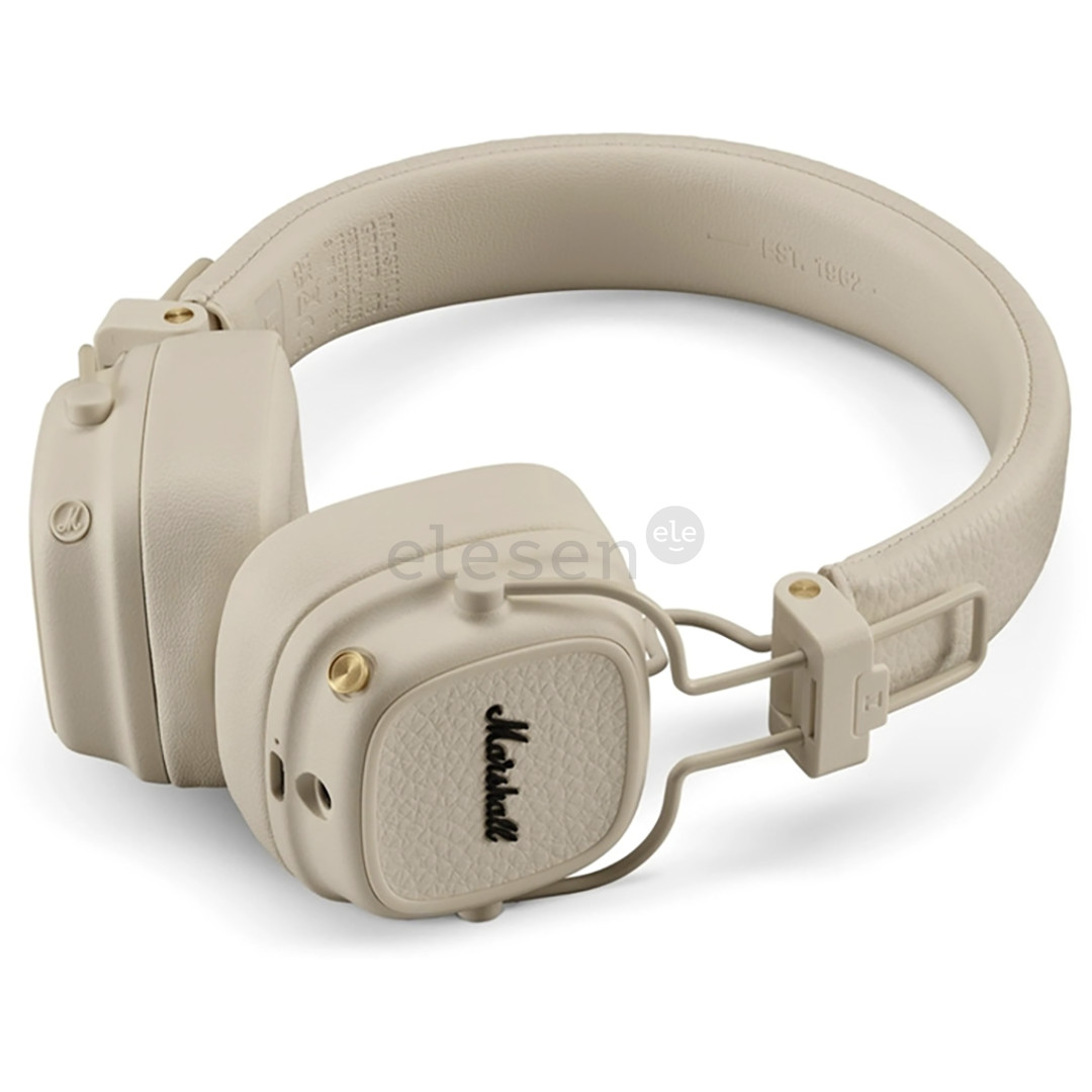 Marshall Major V, cream- On-ear wireless headphones