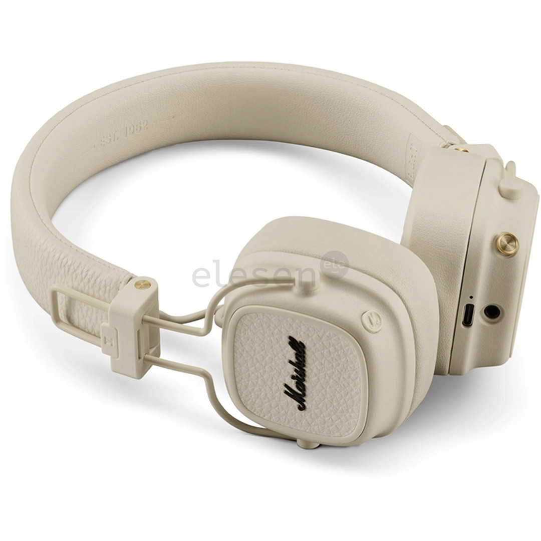 Marshall Major V, cream- On-ear wireless headphones