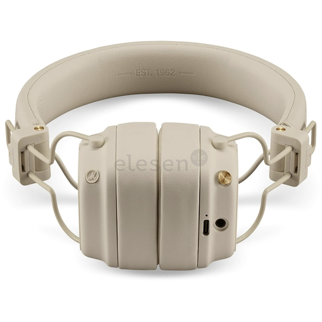 Marshall Major V, cream- On-ear wireless headphones