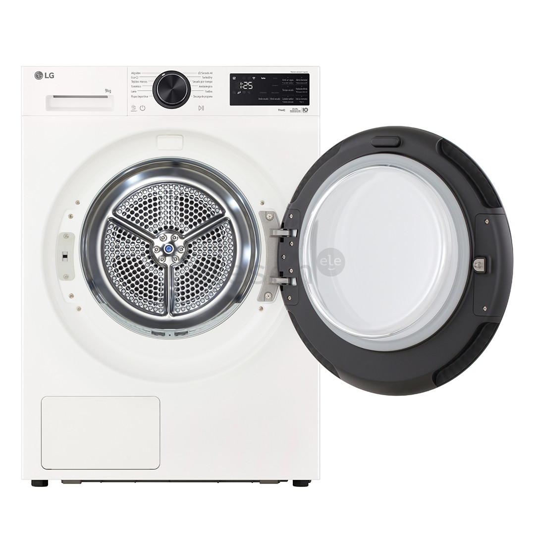 LG, Heat pump, 9 kg, depth 61.5 cm - Clothes dryer