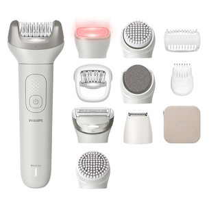 Philips 9900, Wet & Dry, 11 dalių, pilkas - Kūno priežiūros rinkinys BRE750/00