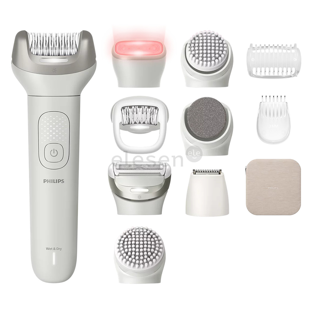 Philips 9900, Wet & Dry, 11 dalių, pilkas - Kūno priežiūros rinkinys