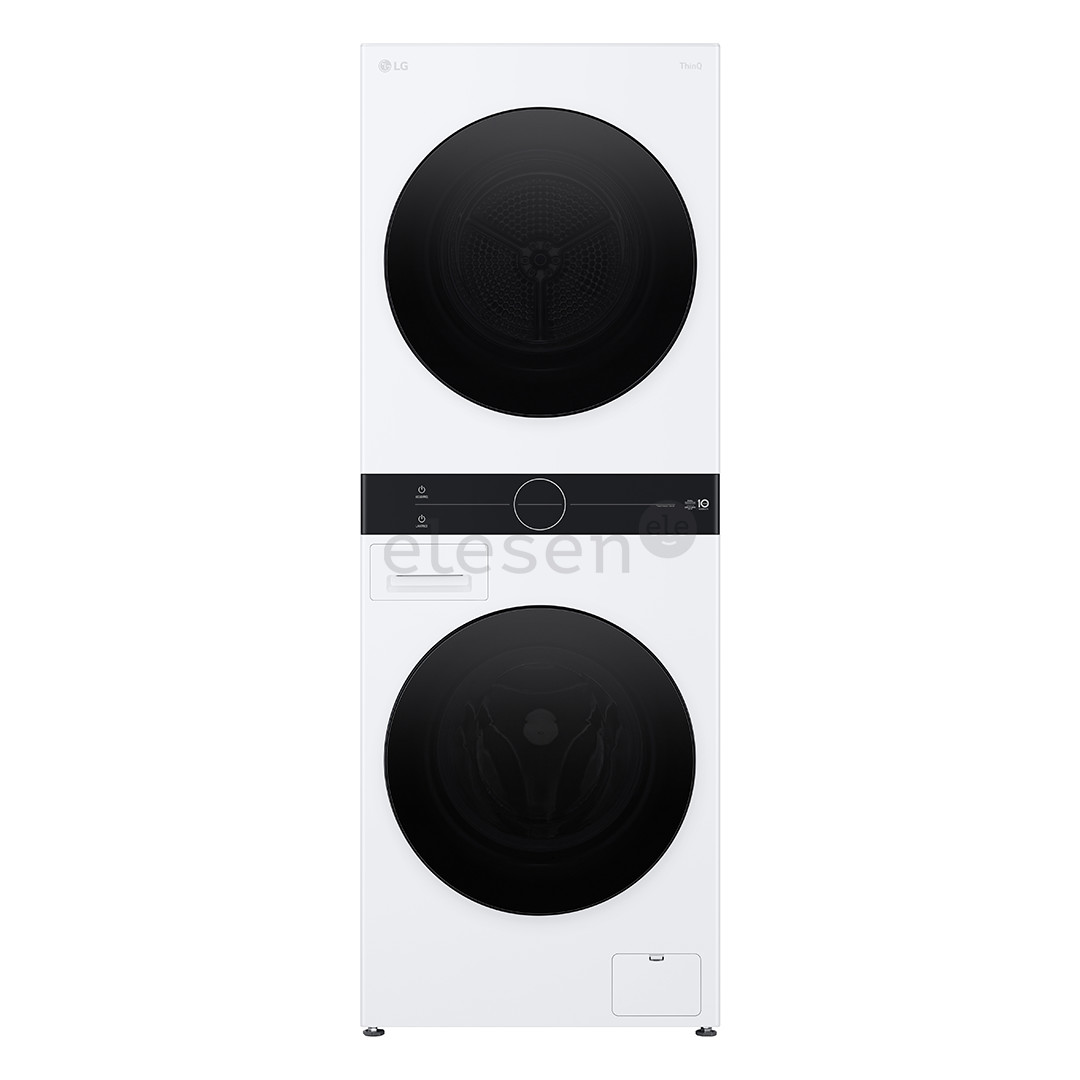 LG WashTower, 12 kg + 10 kg, depth 66 cm, 1400 rpm - Washing machine + Clothes dryer