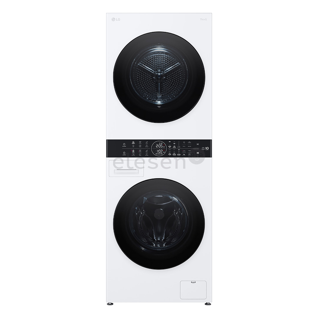 LG WashTower, 12 kg + 10 kg, depth 66 cm, 1400 rpm - Washing machine + Clothes dryer