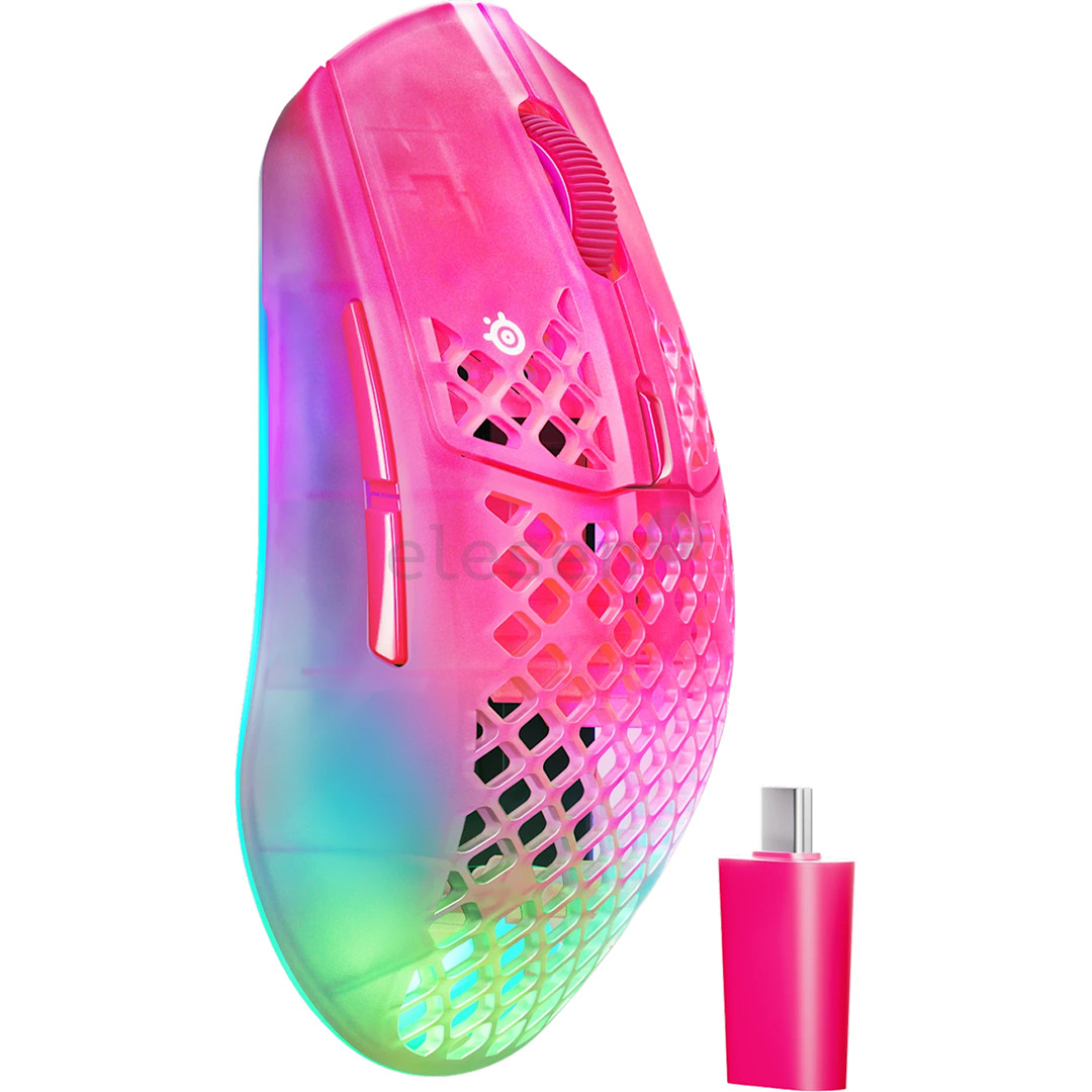 SteelSeries Aerox 3 Gen 2, magenta haze - Wireless Optical Mouse