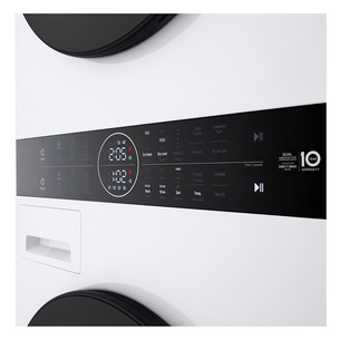 LG WashTower, 12 kg + 10 kg, depth 66 cm, 1400 rpm - Washing machine + Clothes dryer