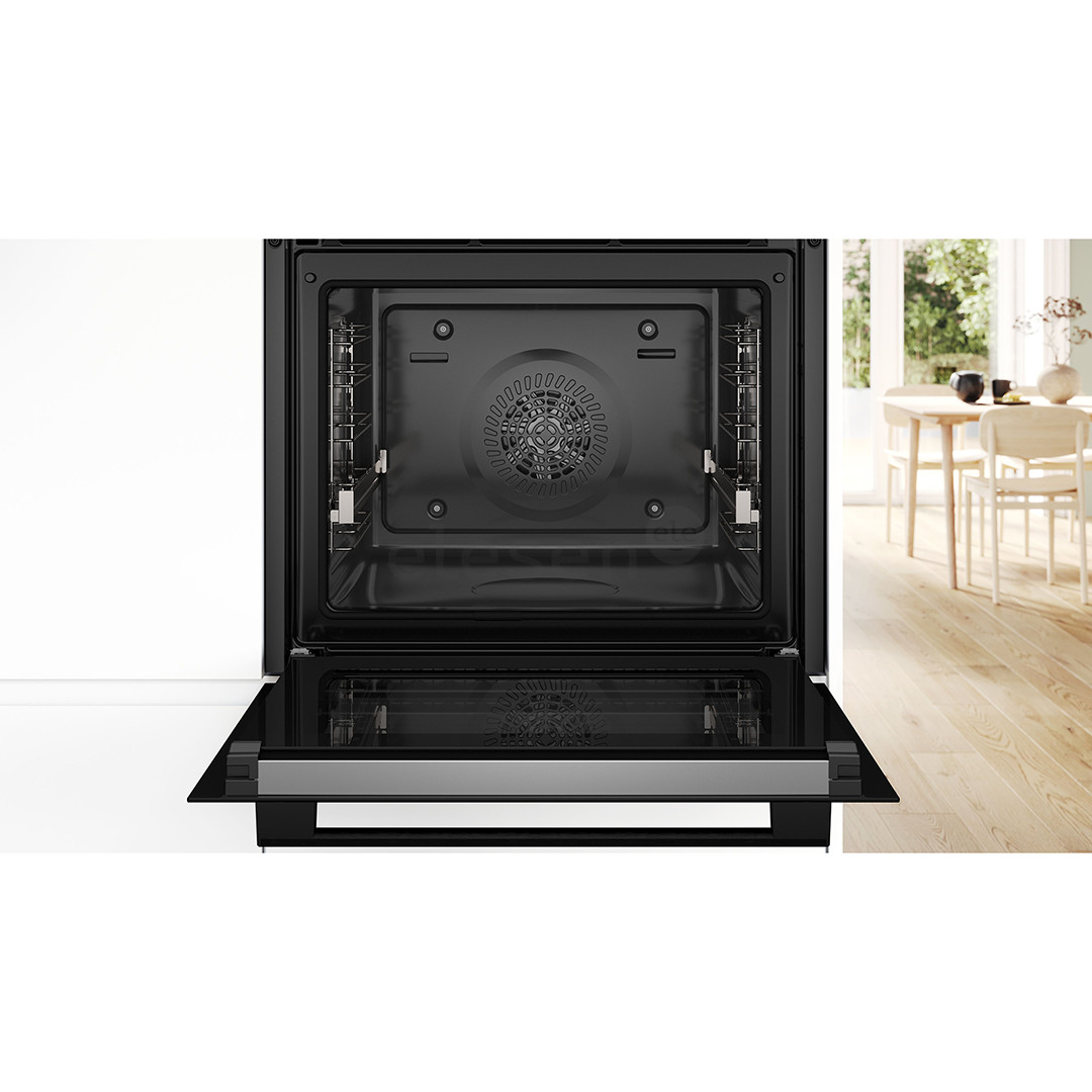 Bosch, Series 6, pyrolytic cleaning, 71 L, black - Built-in oven