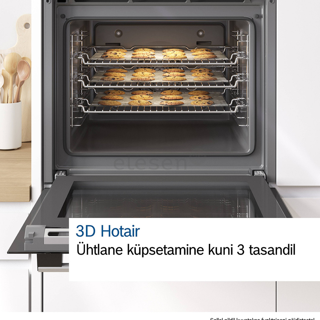 Bosch, Series 6, pyrolytic cleaning, 71 L, black - Built-in oven