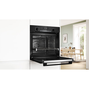 Bosch, Series 6, pyrolytic cleaning, 71 L, black - Built-in oven