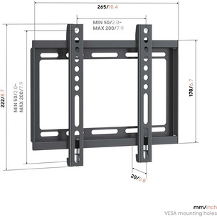 Vogel's UP 2003 Fixed S, 19- 43", black - TV wall mount