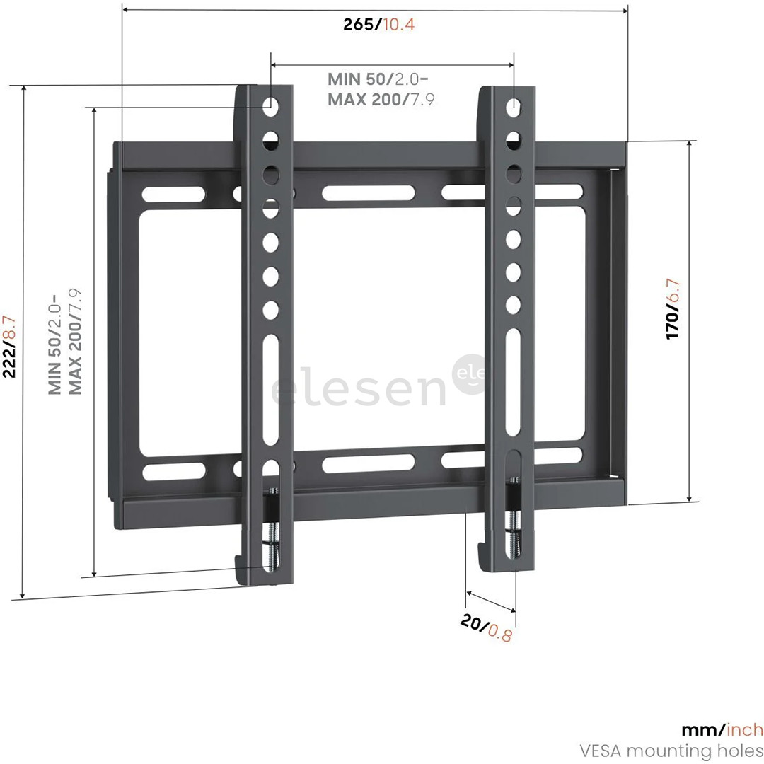 Vogel's UP 2003 Fixed S, 19- 43", black - TV wall mount