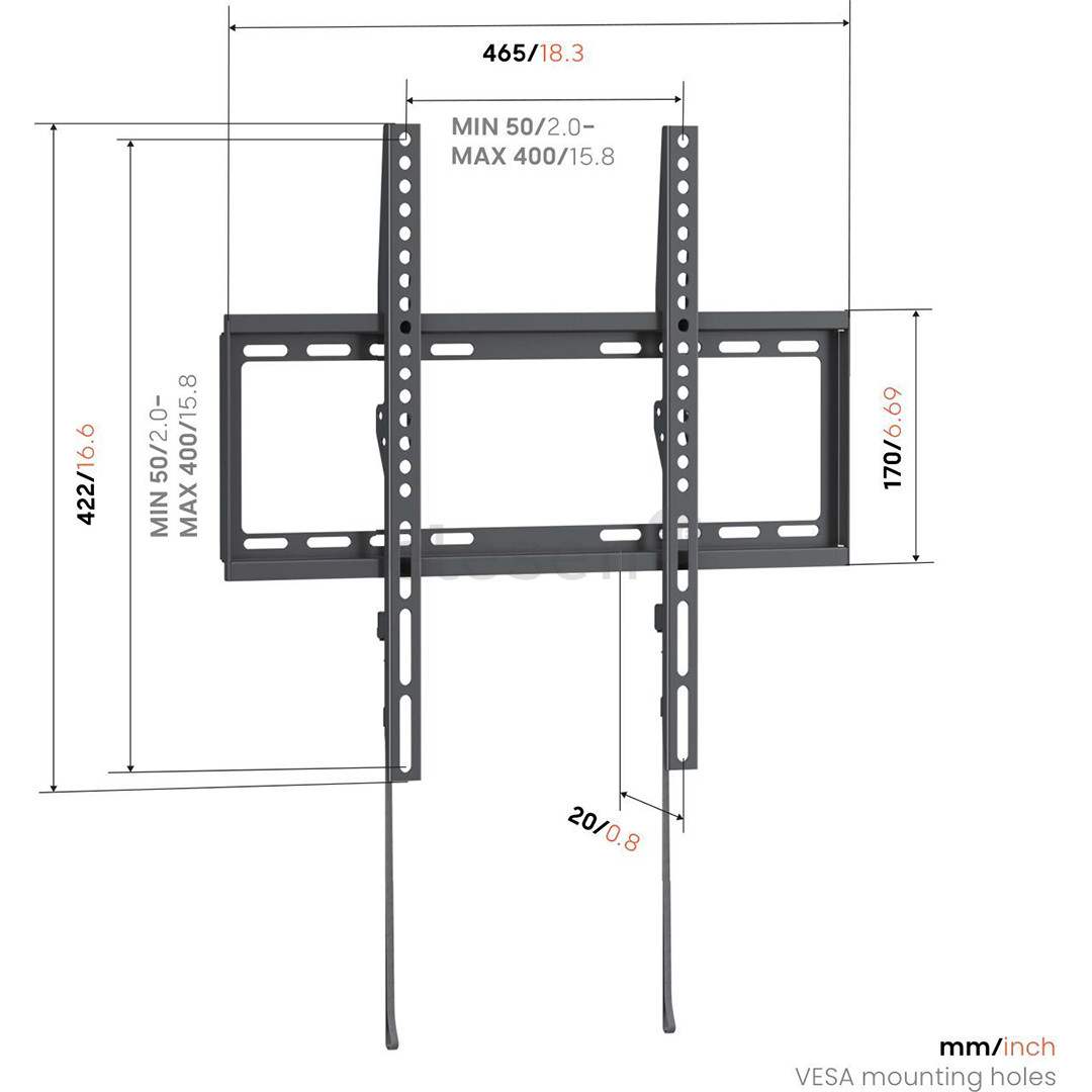 Vogel's UP 4003 Fixed M, 32 - 65", black - TV wall mount