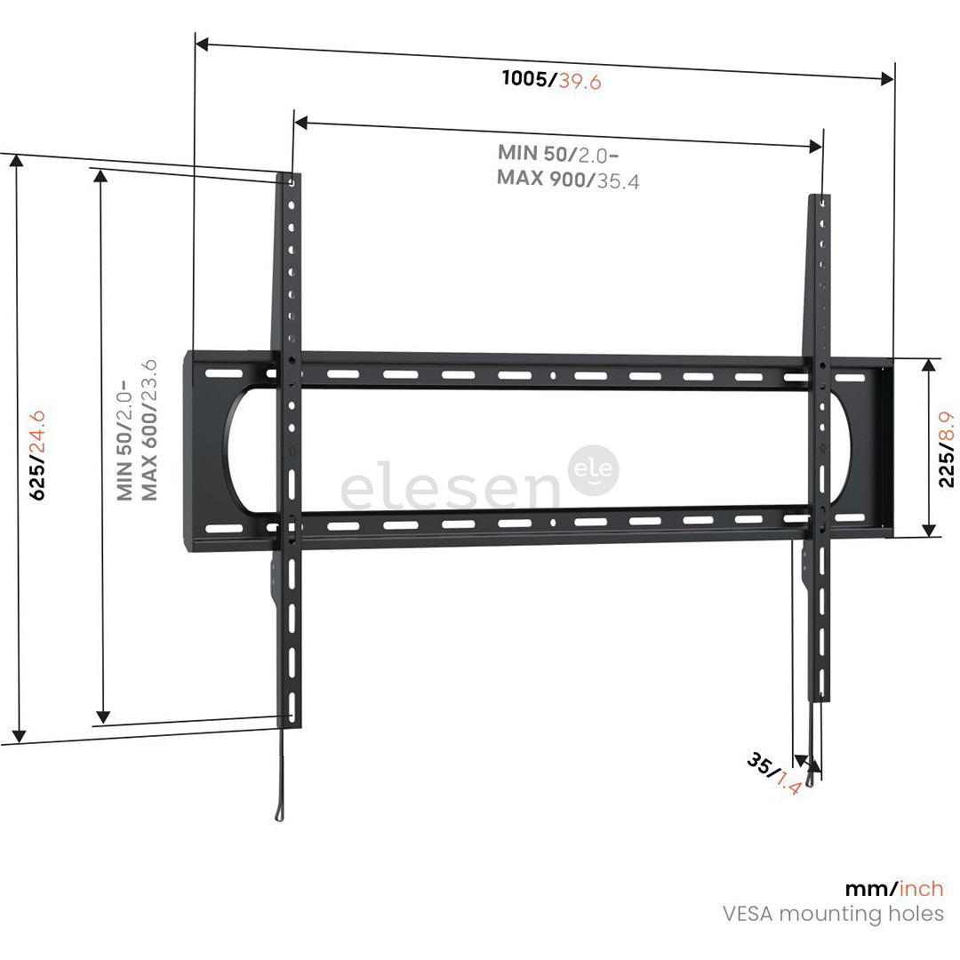 Vogel's UP 9003 Fixed XL, 55 - 120", black - TV wall mount