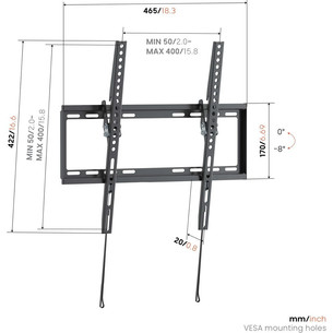 Vogel's UP 4013 Tilting M, 32-65", black - TV wall mount