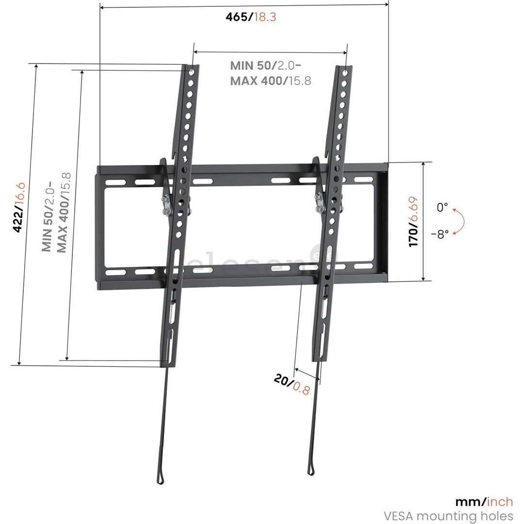 Vogel's UP 4013 Tilting M, 32-65", black - TV wall mount