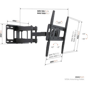Vogel's UP 4053 Full-Motion M, 32-65", black - TV wall mount