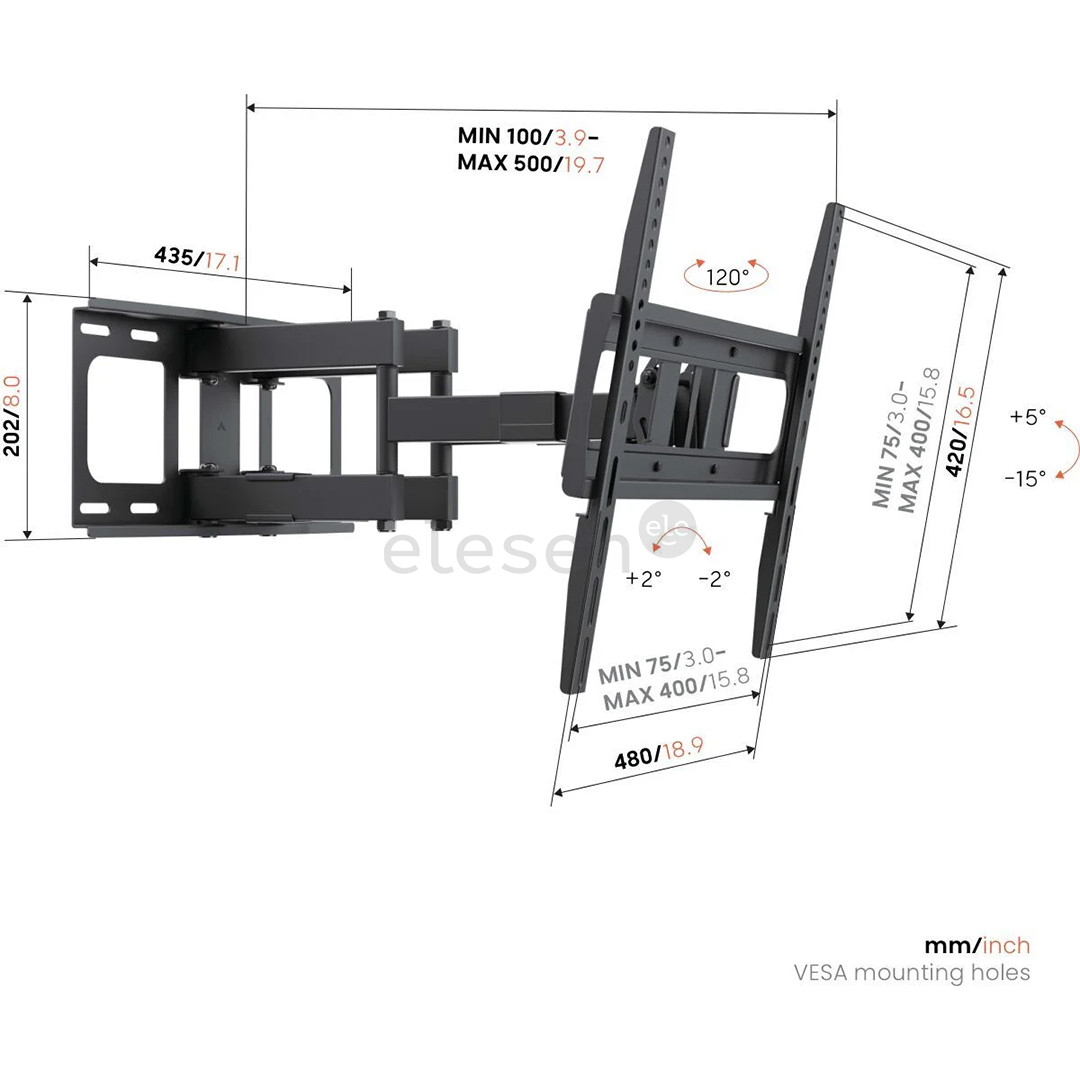 Vogel's UP 4053 Full-Motion M, 32-65", black - TV wall mount