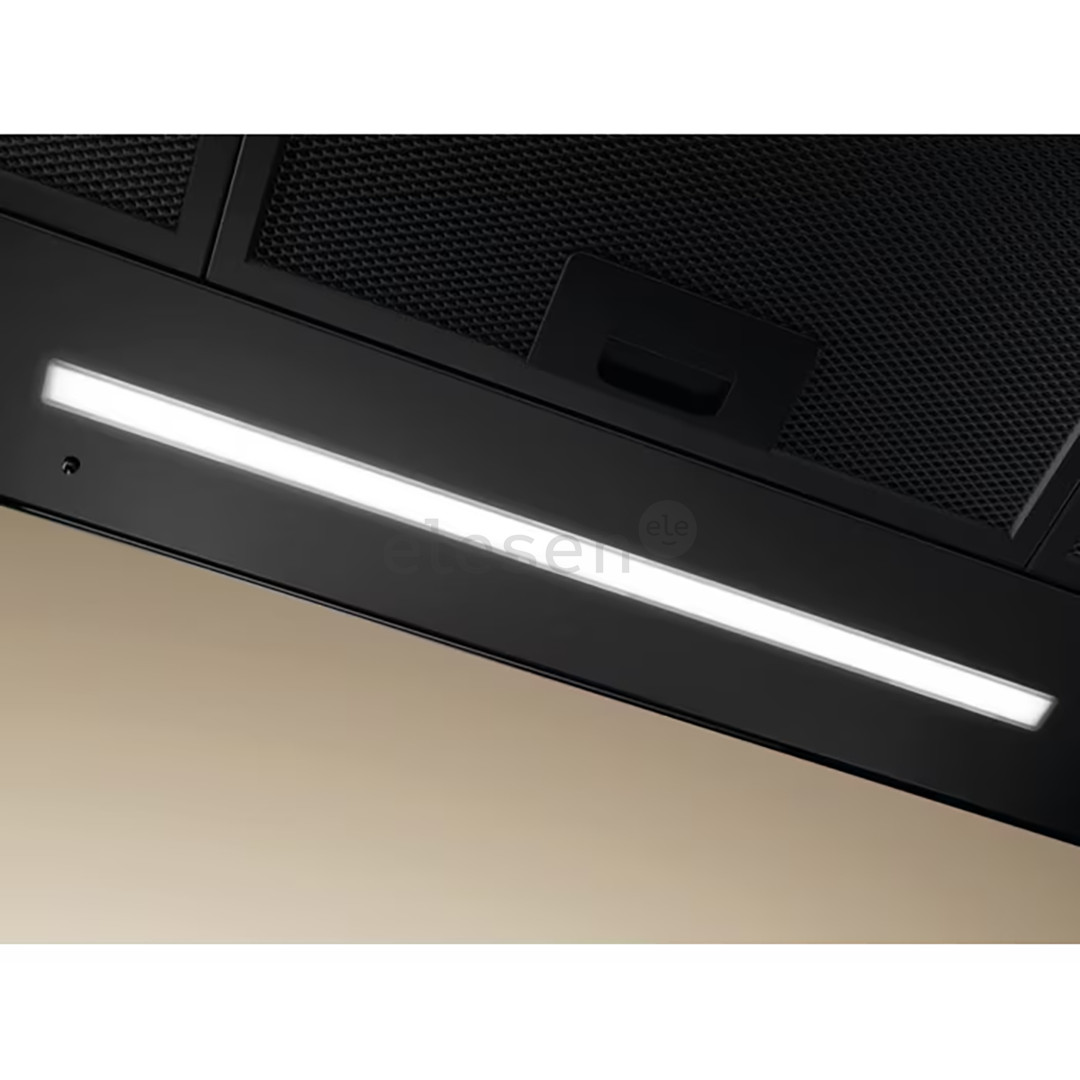 Electrolux 700 Series, Hob2Hood, 730 m³/val., plotis 89,8 cm, juodas - Gartraukis
