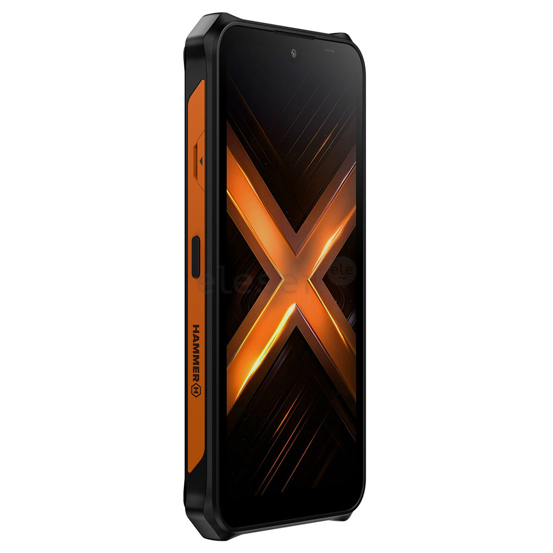 HAMMER Energy X2 5G, 6GB, 128GB, juodas/oranžinis - Išmanusis telefonas