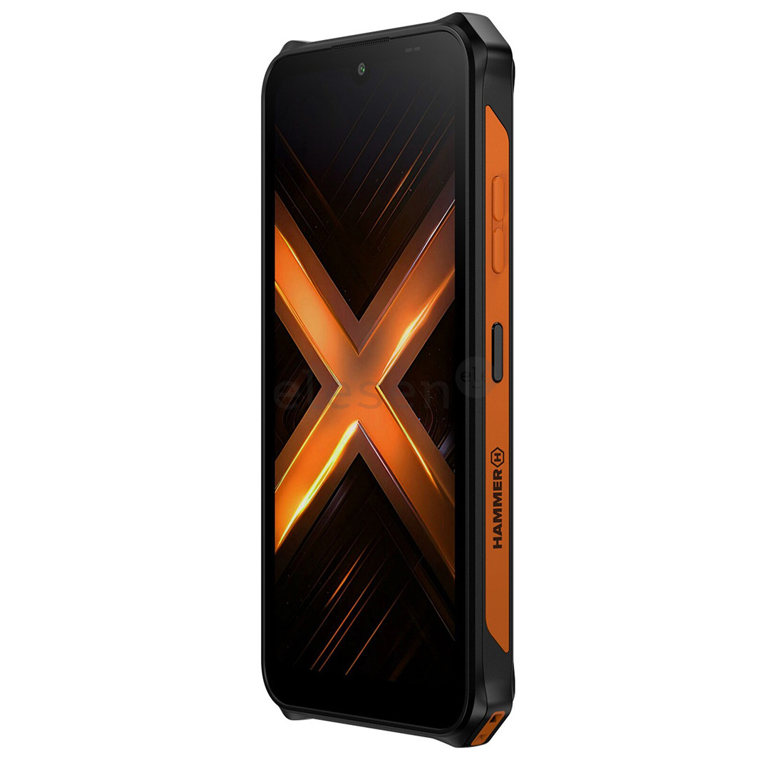 HAMMER Energy X2 5G, 6GB, 128GB, juodas/oranžinis - Išmanusis telefonas