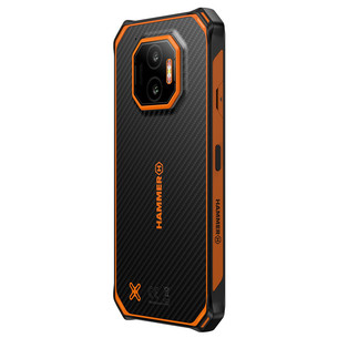 HAMMER Energy X2 5G, 6GB, 128GB, juodas/oranžinis - Išmanusis telefonas