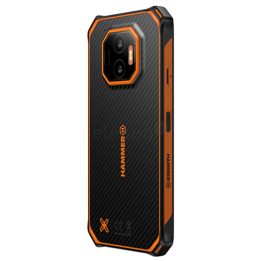 HAMMER Energy X2 5G, 6GB, 128GB, juodas/oranžinis - Išmanusis telefonas