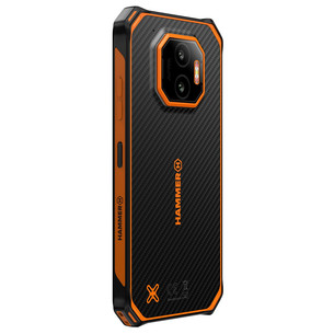 HAMMER Energy X2 5G, 6GB, 128GB, juodas/oranžinis - Išmanusis telefonas