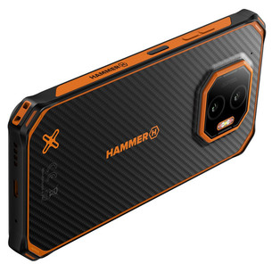 HAMMER Energy X2 5G, 6GB, 128GB, juodas/oranžinis - Išmanusis telefonas