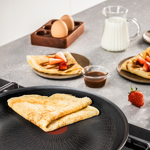 Tefal Excellence+, 25 cm, juoda - Blynų keptuvė