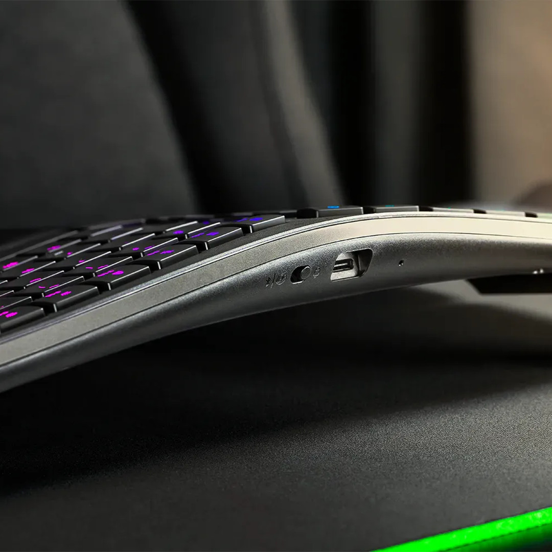 Razer Pro Type Ergo, tactile, US, juoda - Belaidė klaviatūra