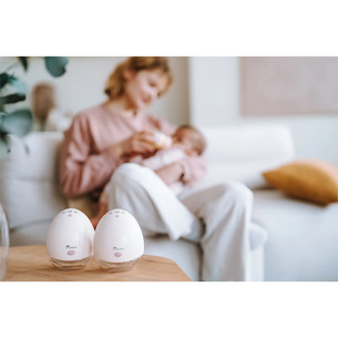 Momini TwinHarmony, 2 в 1, розовый -Беспроводной молокоотсос