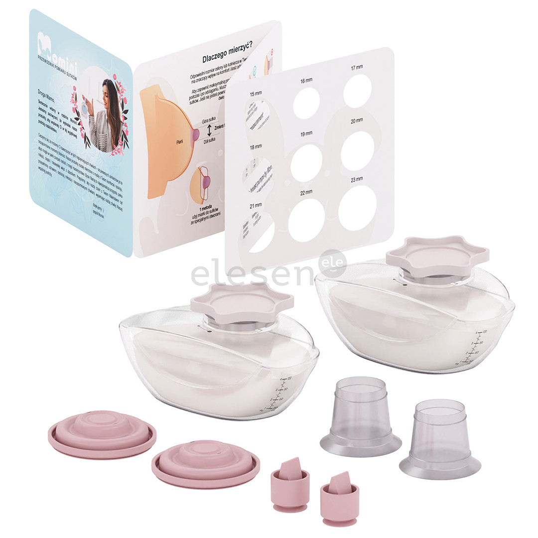 Momini TwinHarmony, 2 в 1, розовый -Беспроводной молокоотсос
