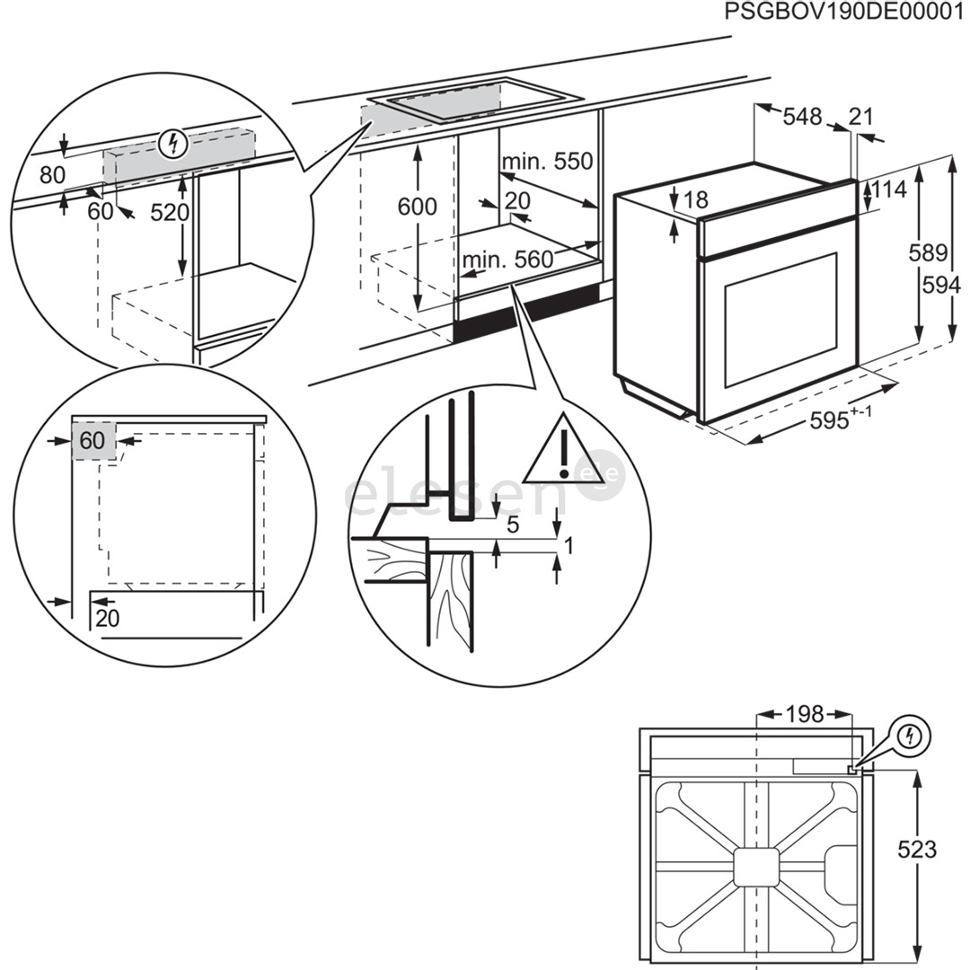 Electrolux 700 Series MealAssist with PizzaExpert 700, 72 L, pirolizė, juoda - Įmontuojama orkaitė