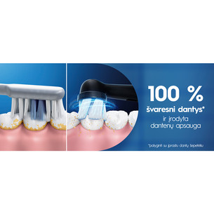 Braun Oral-B iO2, juodas - Elektrinis dantų šepetėlis
