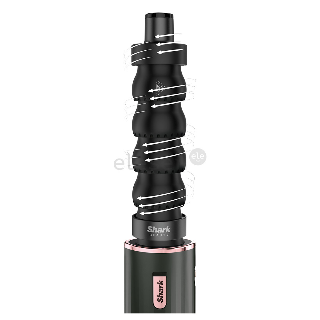 Shark FlexStyle 32 mm, juodi - Auto-Wrap garbanojimo antgaliai