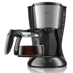 Philips Daily Collection, резервуар для воды 0,6 л, черный/серебристый - Кофеварка Товар - HD7435/20