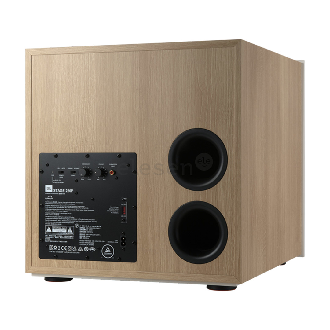 JBL Stage 220P, baltas/šviesiai rudas - Žemųjų dažnių garsiakalbis