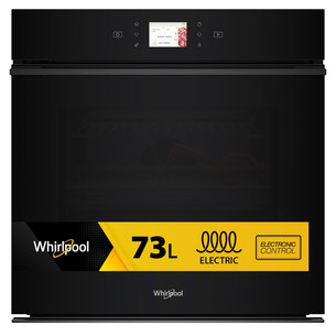Whirlpool, 73 L, pirolizė, juoda - Įmontuojama orkaitė