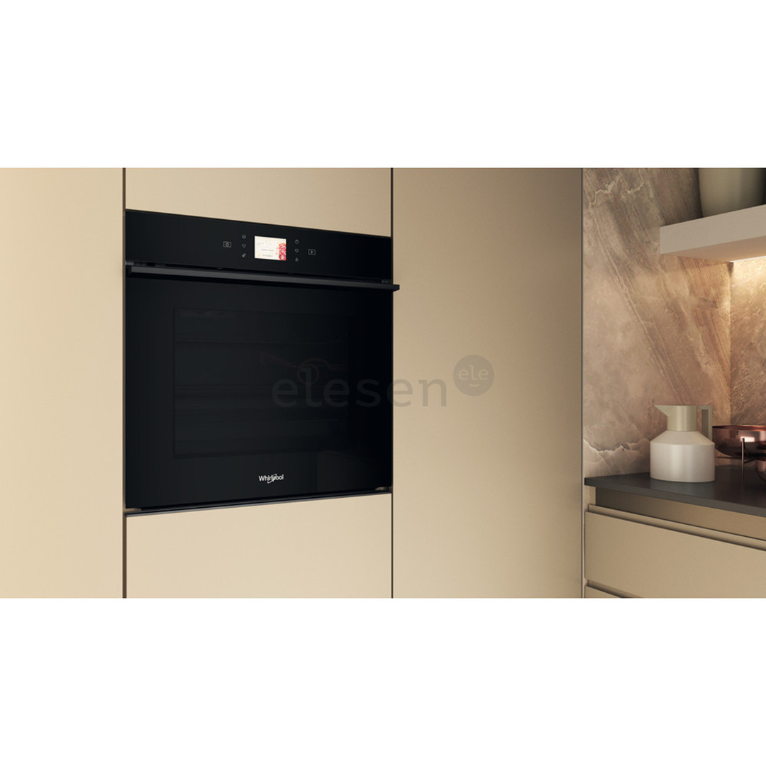 Whirlpool, 73 L, pirolizė, juoda - Įmontuojama orkaitė